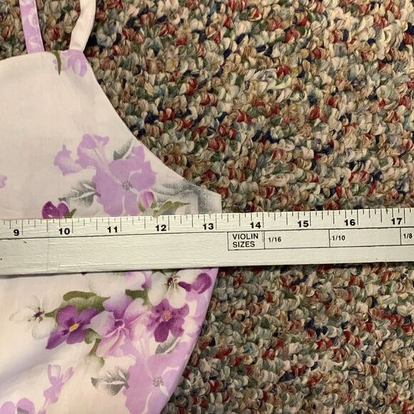 Flofallzique NWT White Purple Peony Print Cotton Sleeveless Girls Dress Size 12 - Picture 12 of 14
